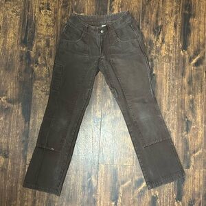 Women's Straight-Leg Utility Pants in Dark Brown